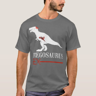 Pregnant Pregosaurus Dinosaur Re Ankündigung Hall T-Shirt