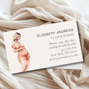 Pregnant woman Illustration, simply Visitenkarte