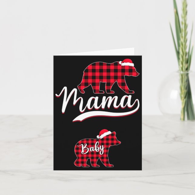 Pregnant Women Mom Mama Bear Pregnancy Christmas P Karte (Vorderseite)