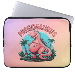 Pregosaurus Funny Pregnancy Ankündigung Dino Mama Laptopschutzhülle