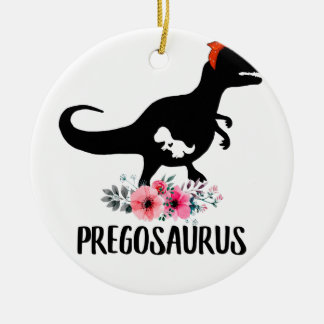 Pregosaurus Funny Pregnancy Gift Keramik Ornament