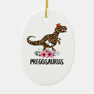 Pregosaurus Funny Pregnancy Gift Keramik Ornament