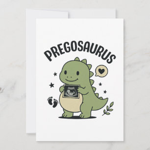 Pregosaurus Schwangerschafts-Mama-Dino-Geschenk Einladung
