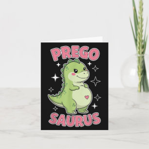 Pregosaurus Süßer Retro-Mama-Dinosaurier Schwanger Karte