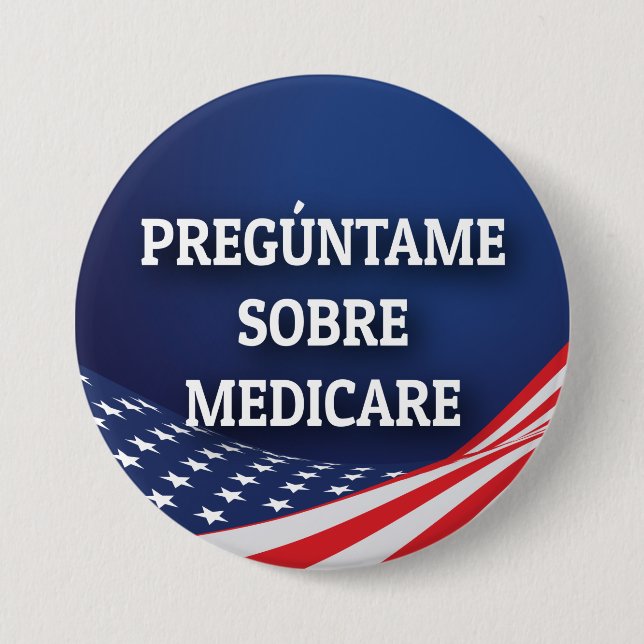 Pregúntame Sobre Medicare Button (Vorderseite)