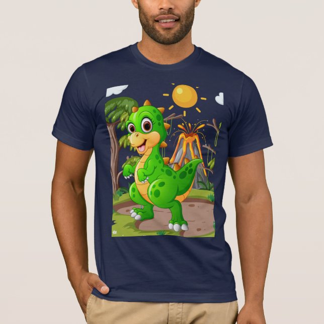 PREHISTORISCHE DINOSAUR WELT T-Shirt (Vorderseite)