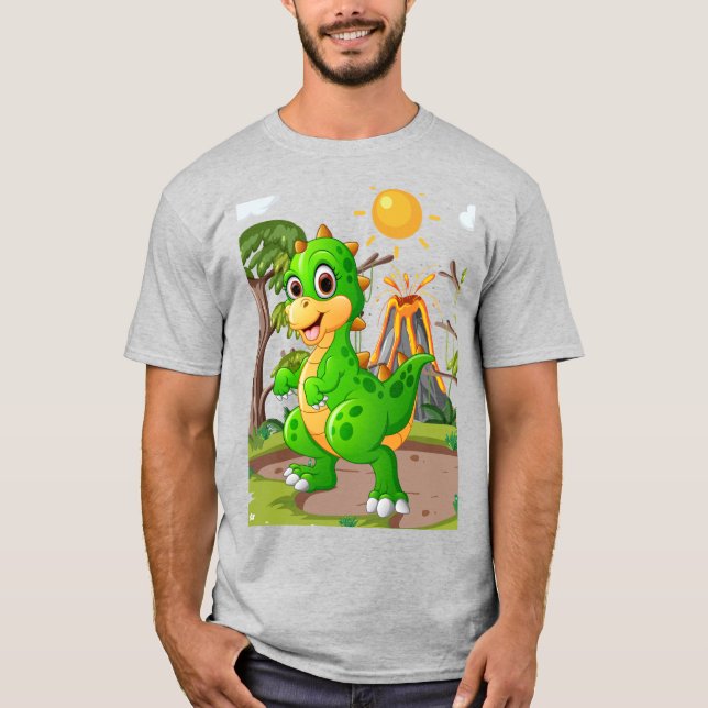 PREHISTORISCHE DINOSAUR WELT T-Shirt (Vorderseite)