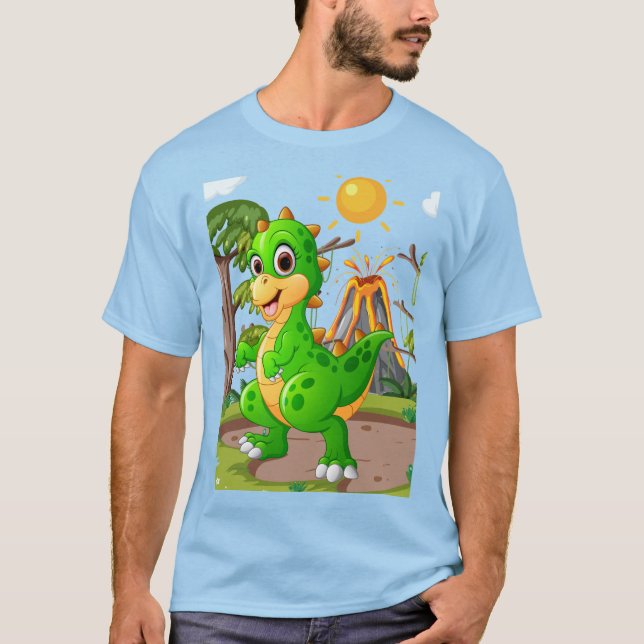 PREHISTORISCHE DINOSAUR WELT T-Shirt (Vorderseite)