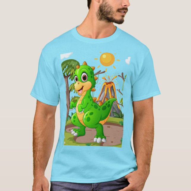PREHISTORISCHE DINOSAUR WELT T-Shirt (Vorderseite)