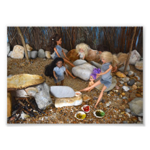 Prehistorische Kunstschule. Fotodruck