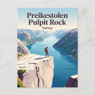 Preikestolen Kanzelfelsen Norwegen Postkarte