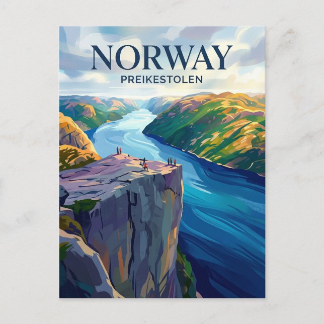 Preikestolen Norwegen Postkarte (Vorderseite)