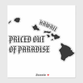 PREIS AUS PARADISE Hawaii Islands BLK Aufkleber