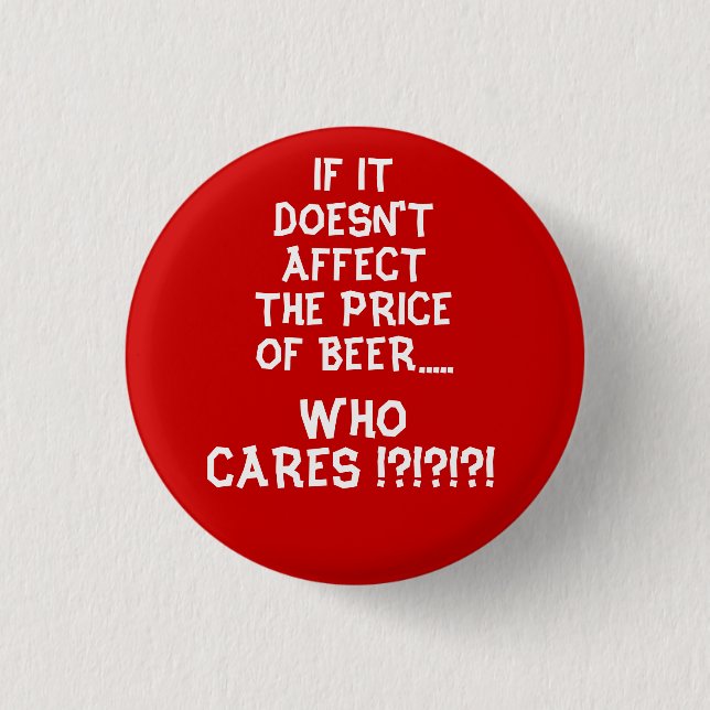 Preis des Bier-Knopfes - Rot Button (Vorderseite)