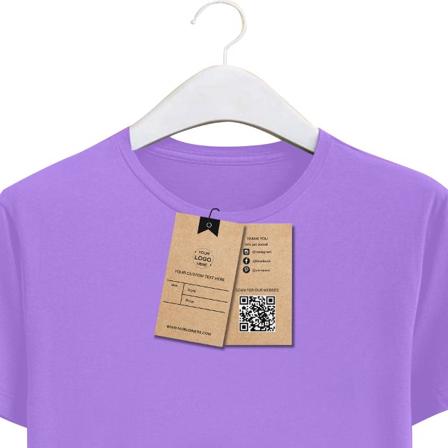 Preis für das benutzerdefinierte Firmenlogo (Custom Business Logo Clothing Label Price Kraft Hang Tag)
