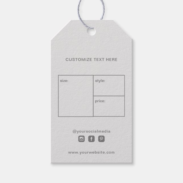 Preis für das Closing des Firmenlogos Geschenkanhänger (Vorderseite)