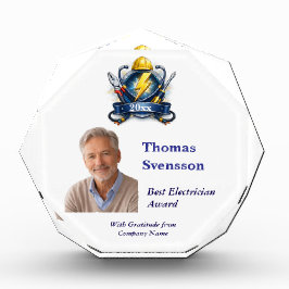 Preis für den besten Elektriker Personalisiertes F Fotoblock