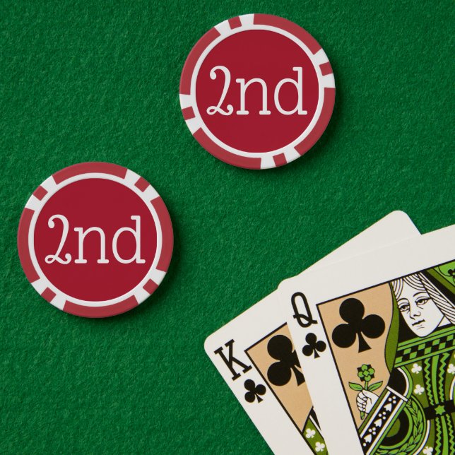Preis für den ersten Platz in Rot und Weiß Pokerchips (Pokertisch (doppelt))