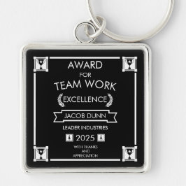 Preis für die Arbeit des Unternehmensteams Schlüsselanhänger