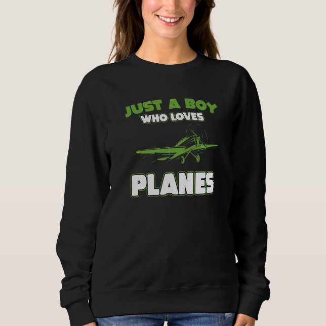 Preis für Flugzeug von Jungs Sweatshirt (Vorderseite)