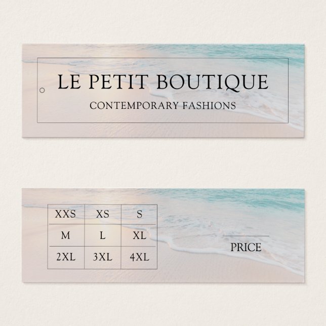 Preis für moderne Bekleidungsgröße (Vorne & Hinten)