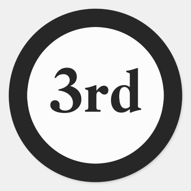 Preis für Schwarze Sticker am dritten Platz (Vorderseite)