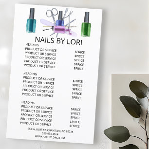 Preis für Wasserfarbe-Nageltechniker-Geschäftsleis