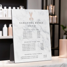 Preis/Leistungsanzeige für Marmor und Rose Gold Sa