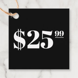 Preis nur Black Hang Tag Kleidung Geschenkanhänger