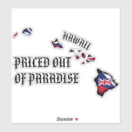 PREISE AUS PARADISE HI Islands Flag Aufkleber