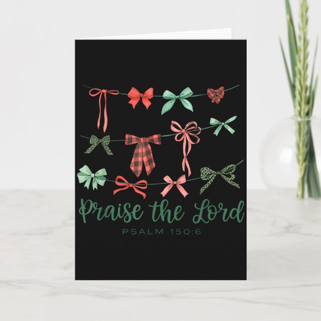 Preise den Herrn Psalm 150_6 Christliche Verbeugun Karte (Vorderseite)