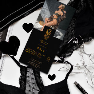 Preise für die Boutique von Black Lingerie Foto Werbekarte