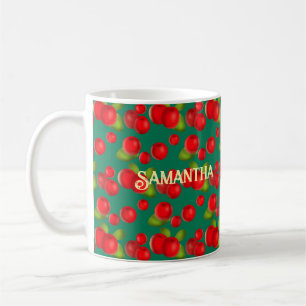 Preiselbeere mit Blätter Kaffeetasse
