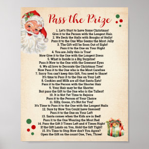 Preisgedicht Weihnachts-Spiel-Schilder weitergeben Poster