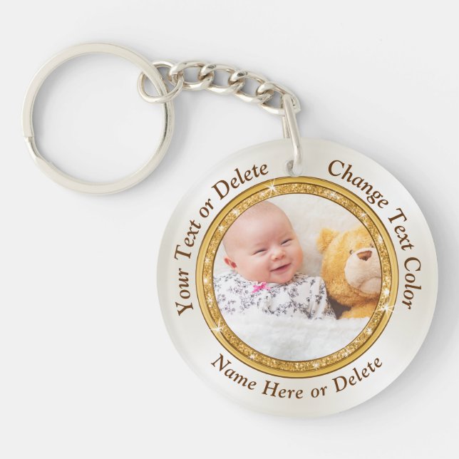 Preisgünstige Personalisierte Keyrings Foto und Te Schlüsselanhänger (Vorderseite)