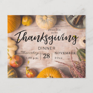 Preisgünstiges Thanksgiving-Essen Fest Kürbis Flyer