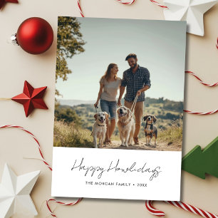 Preisgünstiges Weihnachts-Happy Howlidays Dog Foto Feiertagskarte