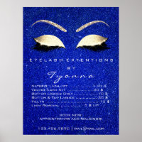 Preisliste der Blue Navy Gold Makeust Artist Lashe