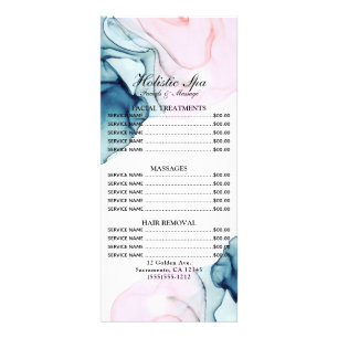 Preisliste des Ethereal Teal & Pink Inky Glamour S Werbekarte