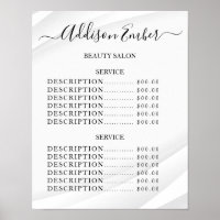 Preisliste des Vintage Beauty Salons