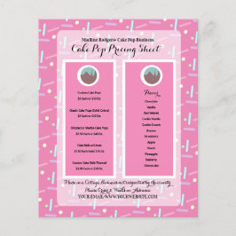 Preisliste für Cake Pop Business-Logos Flyer