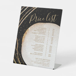 Preisliste für den Stylist-Salon von Chic Black Go Sockelschild