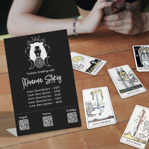 Preisliste für Dreifach-Goddess Hecate Schwarz & W Sockelschild