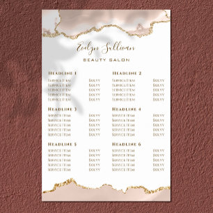 Preisliste für Elfenbeinblush Agate Poster