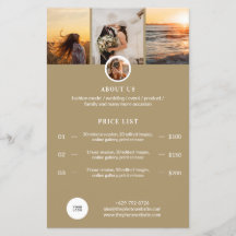 Preisliste für Fotografie Preisliste Sitzungspreis