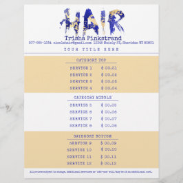 Preisliste für Friseursalon Briefbogen