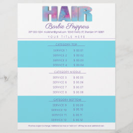 Preisliste für Friseursalon Briefbogen