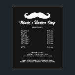 Preisliste für Friseursalon Flyer<br><div class="desc">Herren Friseur Shop Friseur Salon Preisliste für Flyer. Machen Sie Ihr eigenes Preislisten-Menü für Ihr Unternehmen. Berufliches Schnurlogos mit cooler Schriftzeichen-Typografie. Modernes minimalistisches Design für Barbiers. Anpassbare Hintergrundfarbe. Fügen Sie Firmennamen, Slogan, Dienstleistungen, Haarschnitte, Styling Optionen, Preise, Öffnungszeiten, Telefon etc. hinzu. Berufliche Marketing Flyer zum Ausgeben und Einlegen von Postfächern. Schwarz/Weiß...</div>