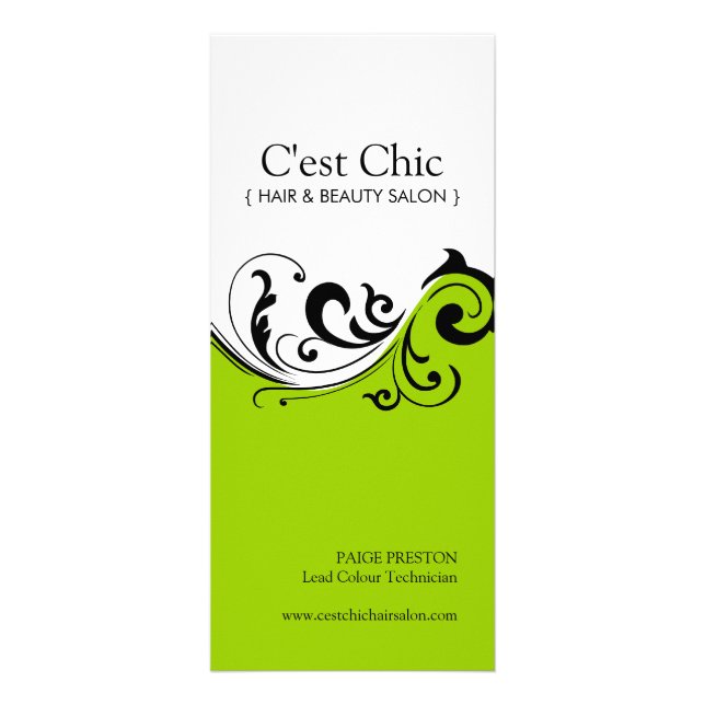 Preisliste für Friseursalon Werbekarte (Vorne)