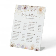 Preisliste für getrocknete Blume